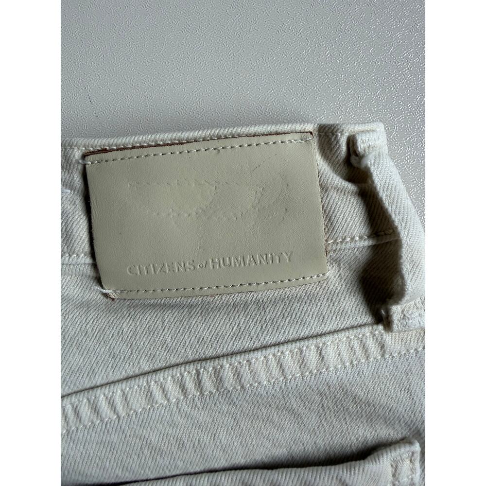 Citizens of Humanity Women's Cream Lyra High Rise Wide Leg Crop Jeans Size 27 - Picture 9 of 16